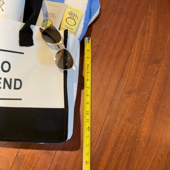 New Woman's Black & White Large Canvas Handle Bag Versatile Durable & Fun - Picture 4 of 7